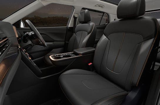 Black seat upholstery