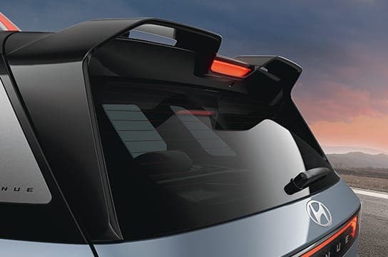 Wing type spoiler with LED high mounted stop lap (HMSL)