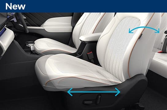 Electric passenger seat with 4-way adjust