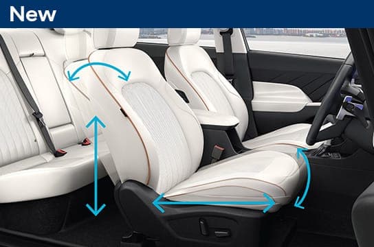 Electric driver seat with 8-way adjust & memory function